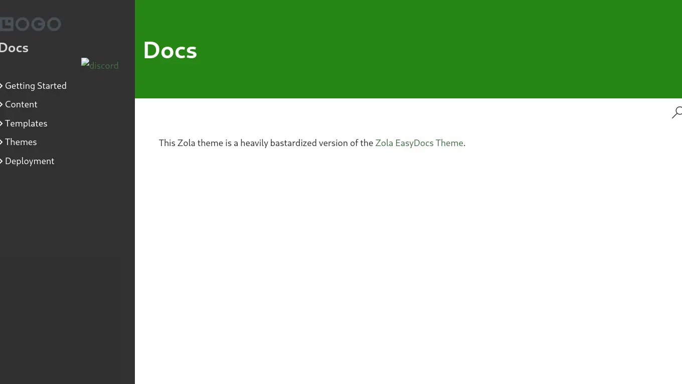 Screenshot of the EasyDocs theme