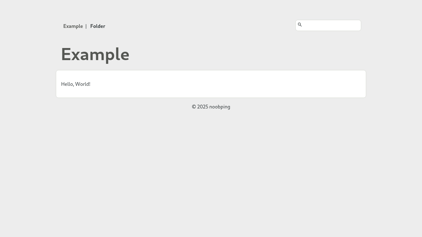 Light mode screenshot of noobping Zola theme demo website